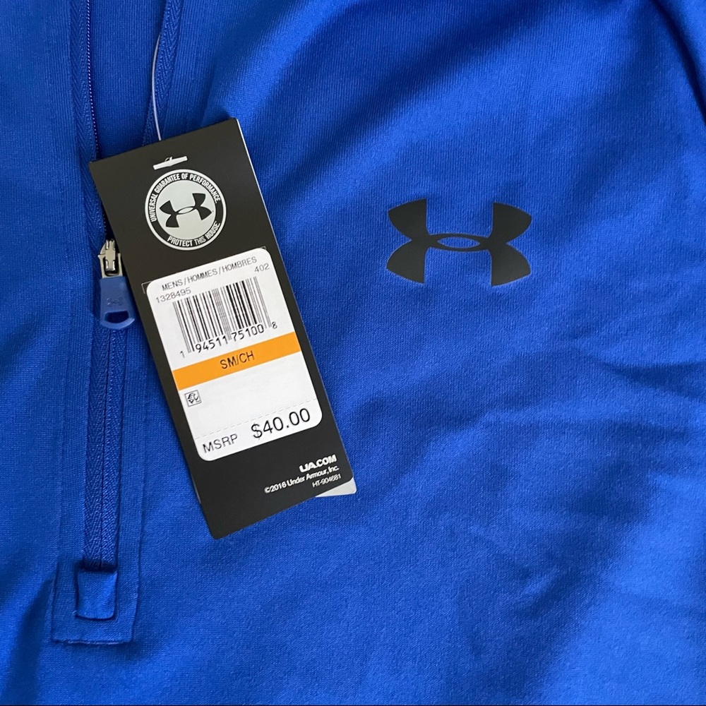 Under Armour Men’s 1/4 zip pullover S blue NWT - Picture 3 of 7